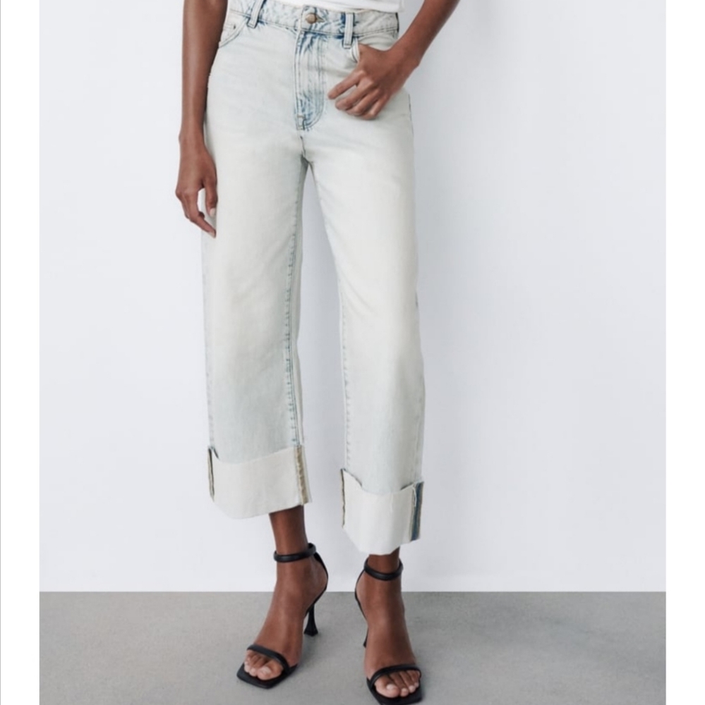 Zara Z1975 Cuffed Jeans - size 4